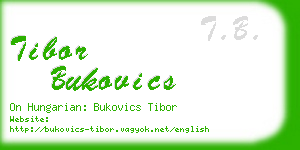 tibor bukovics business card